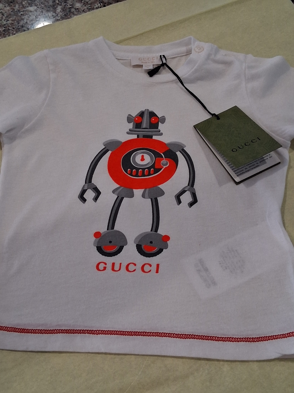 Gucci Kids White Robot Graphic T-Shirt
